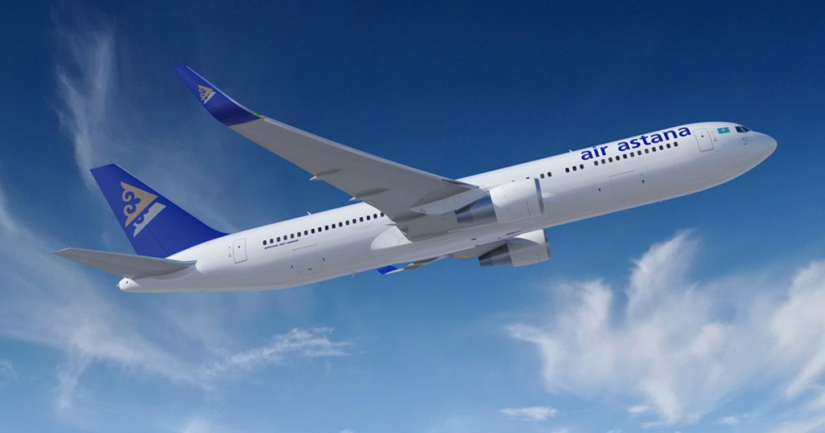 Air Astana plans to take delivery of a third Boeing 767-300ER this year. (Image: Boeing) 