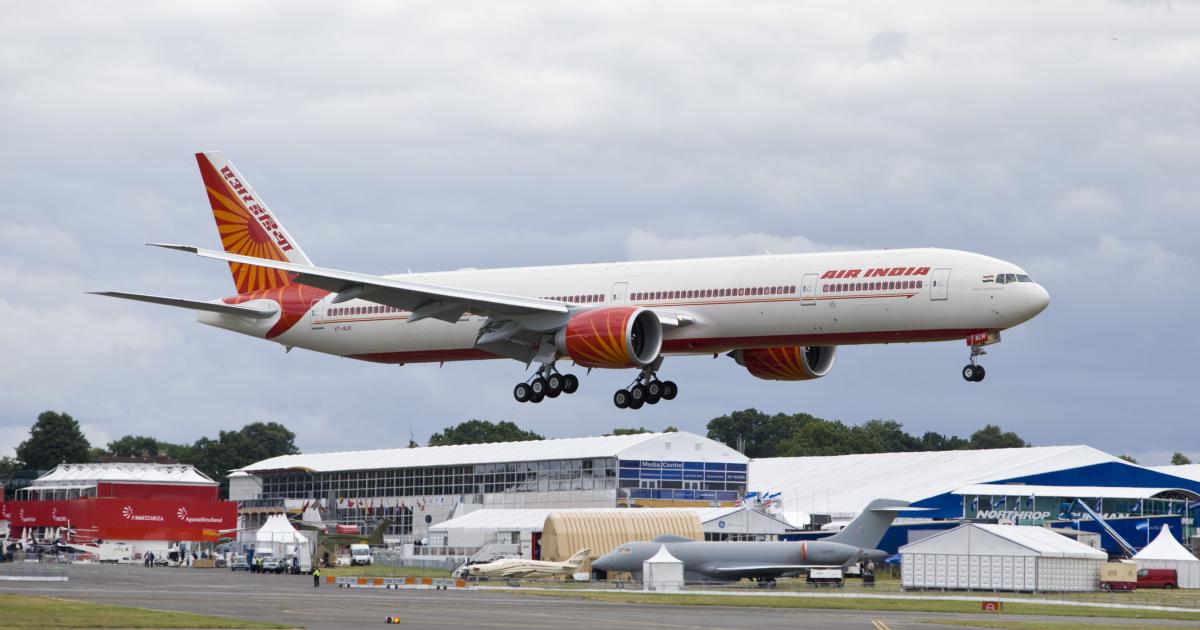 Air India flies Boeing 777-200LRs to the U.S., but can't add further service until India achieves a Category 1 safety rating. (Photo: Boeing) 