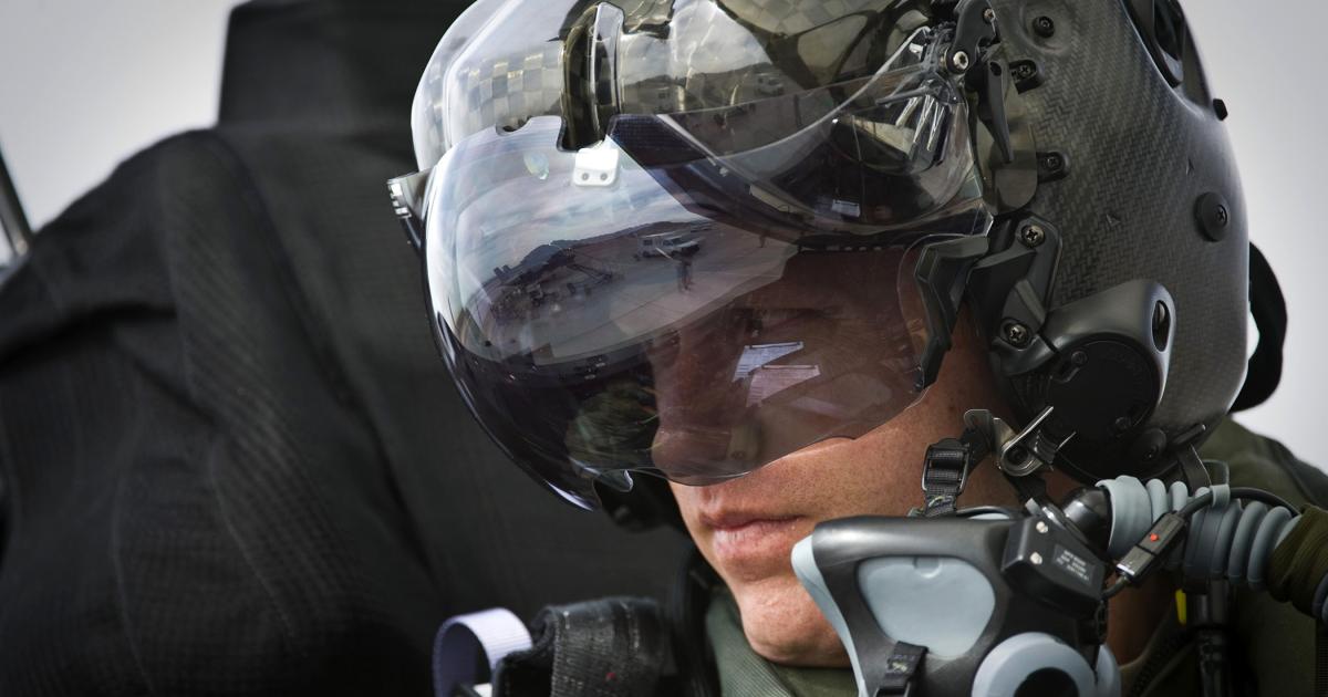 F-35 pilots will fly an improved 'Gen 3' helmet-mounted display system incorporating fixes to the Gen 2 system shown here. (Photo: U.S. Air Force)