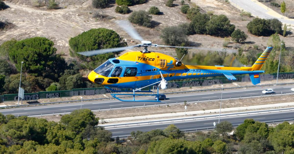 The Spanish traffic department has ordered four Airbus AS355 NPs (shown here) and three EC135s. Deliveries are to begin this year and wrap up by 2016.