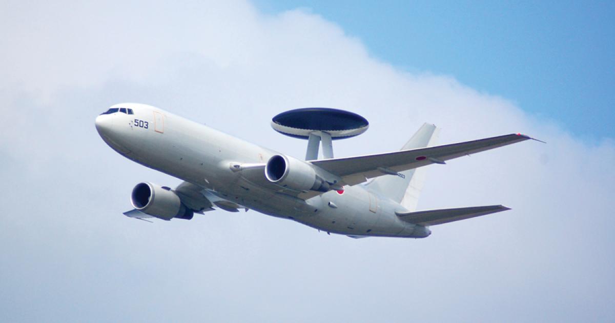 The mission avionics of Japan’s fleet of four Boeing E-767 AWACS aircraft are being upgraded in a $950 million program. 