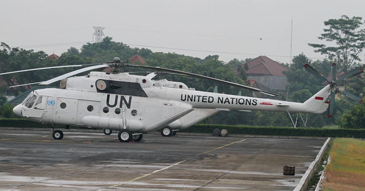 This Mi-17-V5 was one of three operated by the TNI-AD’s (Indonesian Army Aviation) SkUAD 31 squadron at Achmad Yani, Semerang, and was sent to  South Sudan for use by the United Nations.