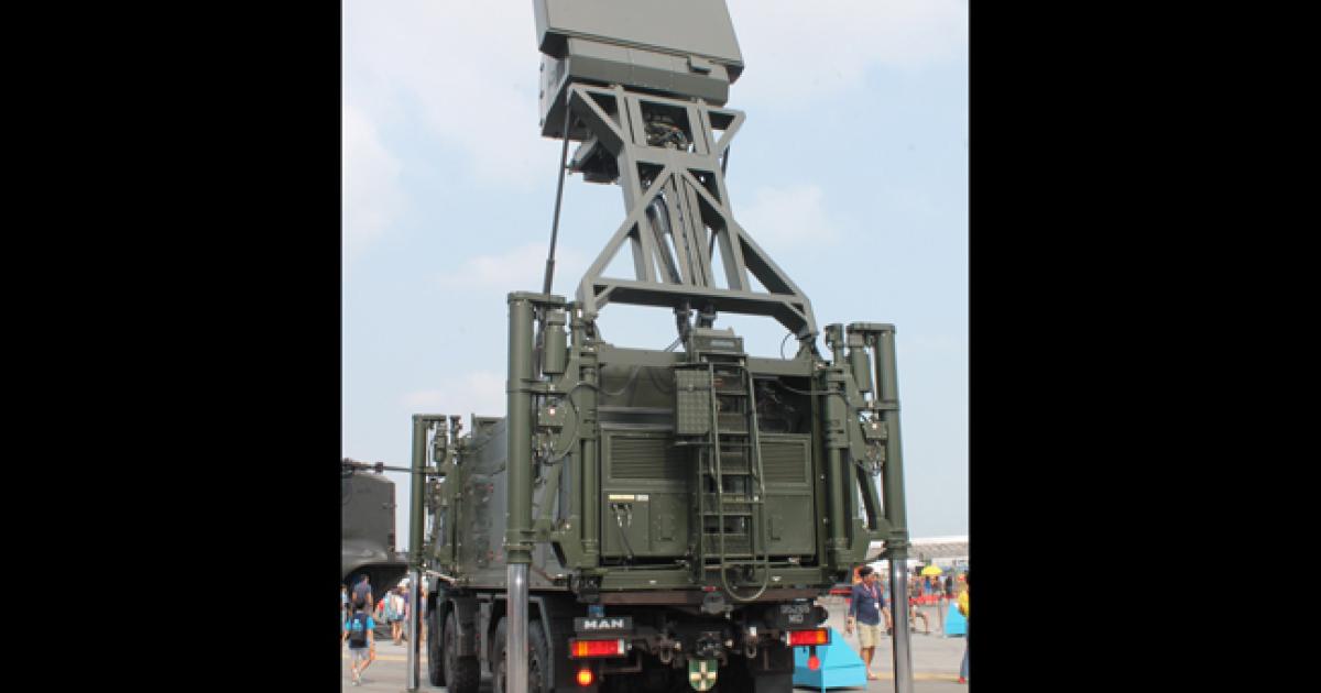 The Republic of Singapore Air Force had a development version of the Shikra radar on display at the Singapore Airshow.