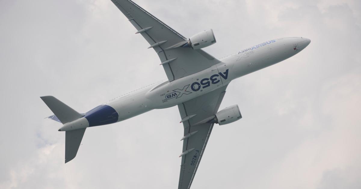 A350 Flying at Singapore Airshow