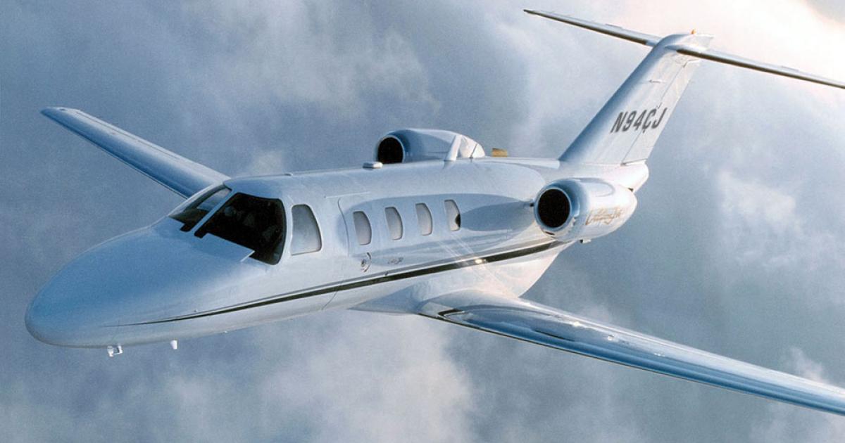 The Cessna Citation fleet has passed the 30 million flight hour mark, an accomplishment that the Wichita-based aircraft manufacturer said is "unmatched in general aviation." Since the first Citation entered service in 1972, more than 6,600 Citations have been delivered to customers around the world. According to Cessna, the CitationJet series has amassed the most flight hours of any Citation model family. (Photo: Cessna Aircraft)