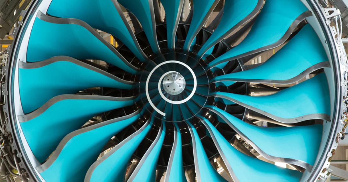Rolls-Royce's CTi fan system would feature carbon/titanium fan blades and composite casing designed to reduce weight by up to 1,500 pounds per aircraft. (Photo: Rolls-Royce)