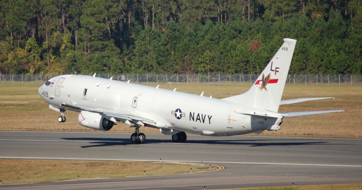An order for the U.S. Navy has allowed Boeing to begin full-rate production of its P-8A Poseidon maritime patrol aircraft. [Photo: Boeing]