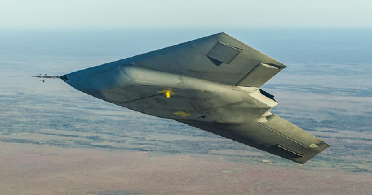 The BAE Taranis UCAV demonstrator is seen during its initial flight-test campaign. The configuration of the control surfaces is noteworthy. (Photo: BAE Systems)