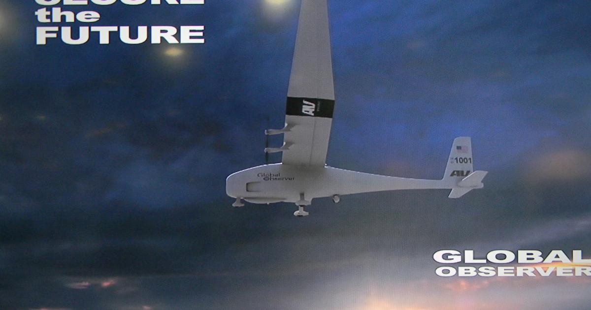 Lockheed Martin and AeroVironment have teamed to advance AeroVironment’s Global Observer UAS, shown in a company promotional video. (Photo: Bill Carey) 