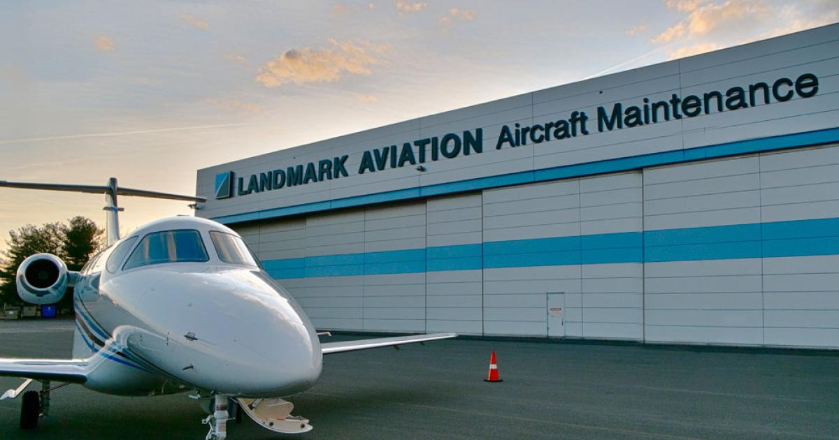 Landmark Aviation hosted an open house to show off its newest addition, the former R.J. Reynolds flight center at Winston-Salem, N.C.’s Smith Reynolds Airport (KINT). The hangar complex includes office space, a conference room and a dedicated avionics shop. 