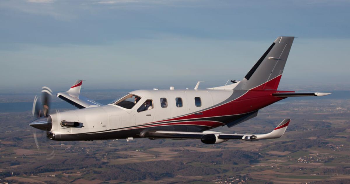 Daher-Socata unveiled the latest iteration of its turboprop single, the TBM 900, on March 12 at its headquarters in Tarbes, France. Thanks to the addition of winglets, a new tailcone, five-blade composite propeller and new engine inlet and exhaust stacks, the TBM 900 offers better efficiency and performance than its predecessors.