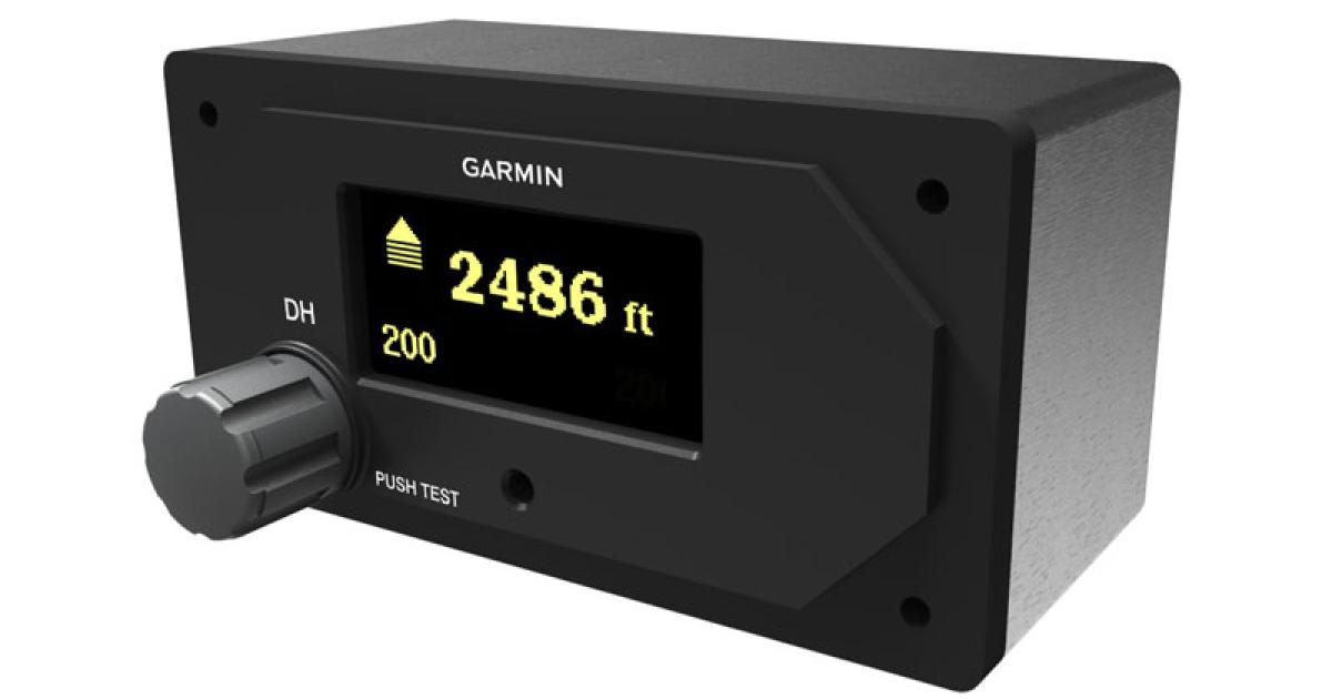 Garmin's GI 205 standalone indicator uses OLED technology, which features 180-deg viewing angle, and also visual and audible alerts, pilot-selectable decision height, “minimums, minimums” voice callout or audio tone and graphical trend indicator display of vertical velocity information.