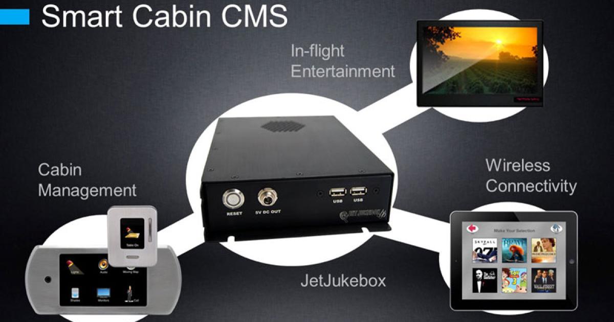Smart Cabin CMS combines control of cabin management, in-flight entertainment and wireless connectivity, allowing passengers to use their own personal electronic devices to control HD video equipment, cabin lighting, audio and more.