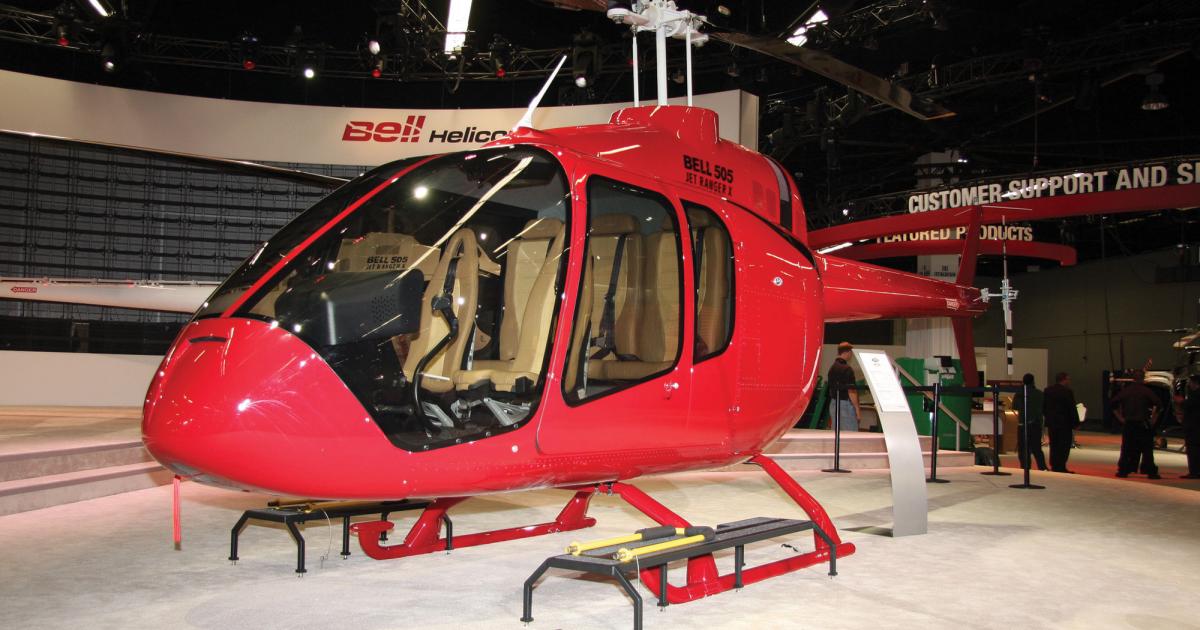 Bell Helicopter’s Jet Ranger X marks the company’s return to the light single market. Carrying a price tag of around $1 million, the Garmin avionics-equipped Model 505 aims to compete with Robinson Helicopter’s R66. (Photos: Barry Ambrose)