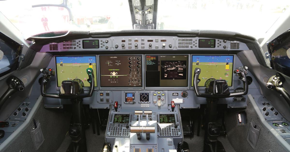 Honeywell provides its PlaneView
flight-deck for the Gulfstream G550.