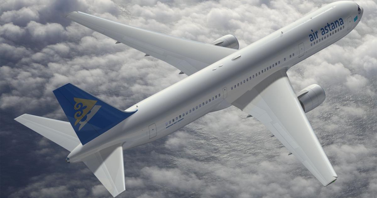Air Astana can now increase frequencies with its Boeing 767-300ERs to and from the EU. (Photo: Air Astana) 