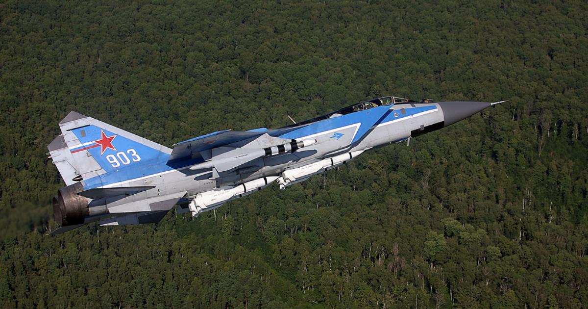 RAC MiG is working on a "radical modernization" of the MiG-31 Foxhound. Russia has 180 of the Mach 3 interceptors.