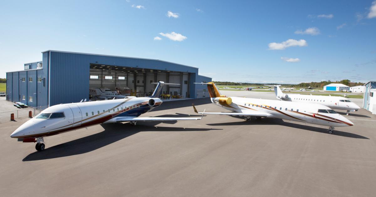 Flying Colour Corp's newly completed hangar increases capacity for interiors and maintenance work on large jets.