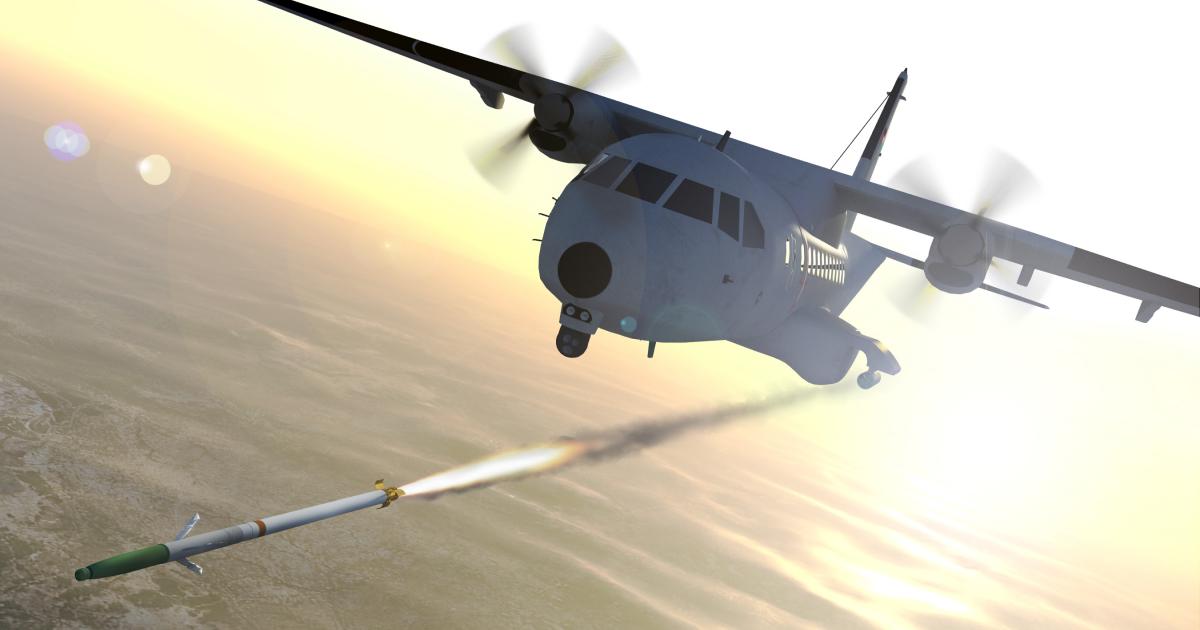 BAE's Advanced Precision Kill Weapon System will be fitted to Jordanian CASA-235 light gunships. (Photo: BAE Systems)