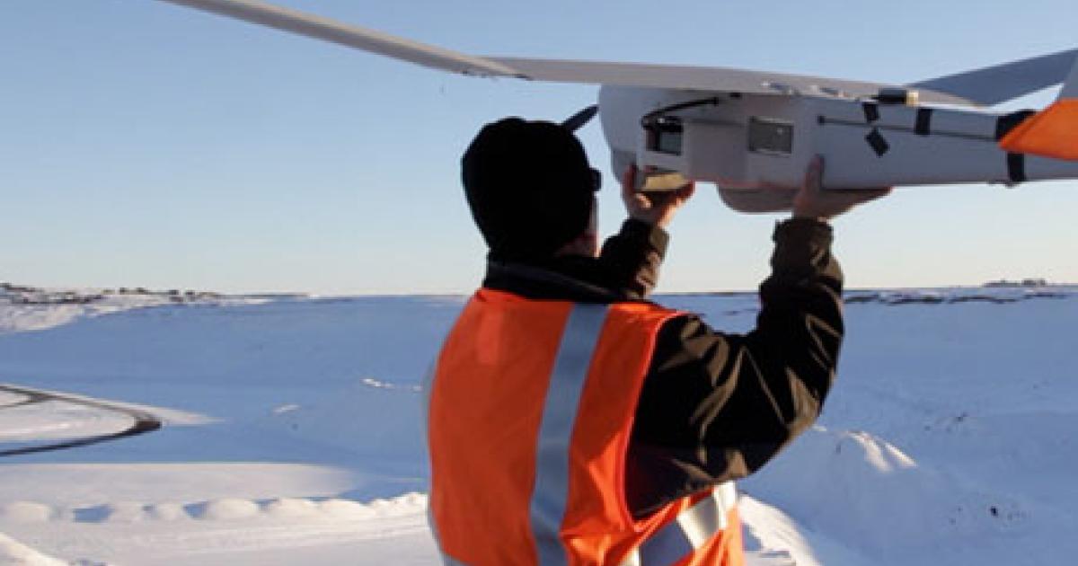 The Puma AE unmanned aircraft weighs 13.5 pounds. [Photo: AeroVironment]