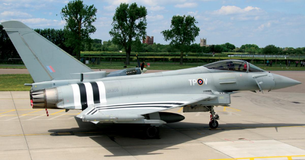 To mark the 70th anniversary of the D-Day landings this year, the RAF painted on a Eurofighter Typhoon the invasion stripes that were used to distinguish allied aircraft in 1944.