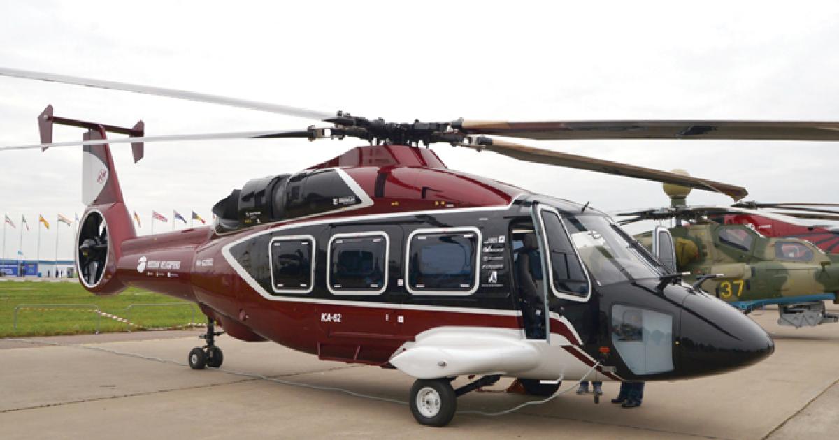 Turbomeca’s Ardiden 3G turboshaft engine has been chosen to power the Kamov Ka-62 helicopter; it is due to complete European certification in mid-2015.
