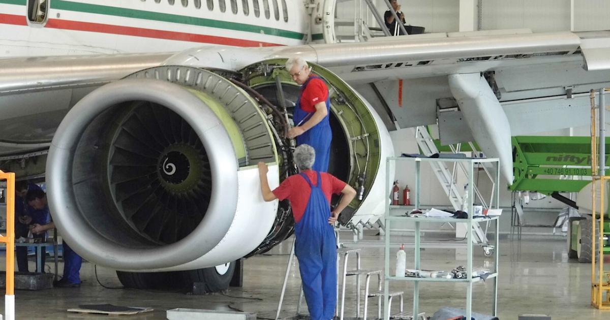Aerostar’s biggest MRO client from Africa is Royal Air Maroc (see above, a RAM Boeing 737 has a ‘C’ check). With a new second hangar opened in 2012, Aerostar’s civil MRO business has grown while military work has enjoyed limited success, such as upgrading 8 MiG-21s for Mozambique (below). 
