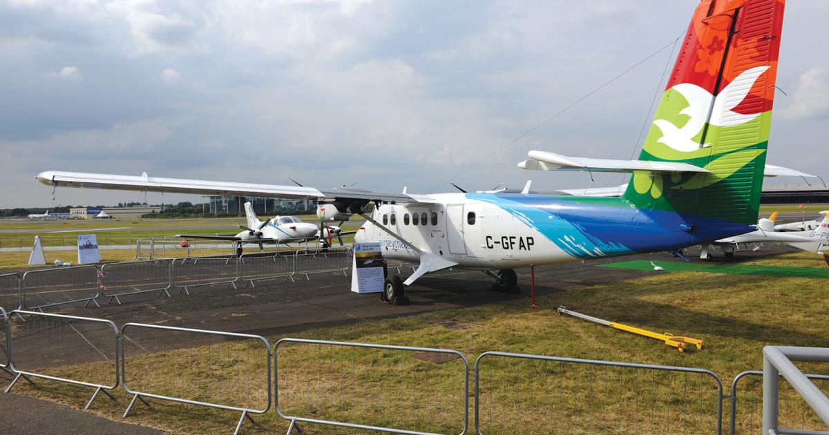 Air Seychelles will take delivery of this brightly liveried Twin Otter from Viking Air. Since restarting production, Viking has seen a sales bonanza.