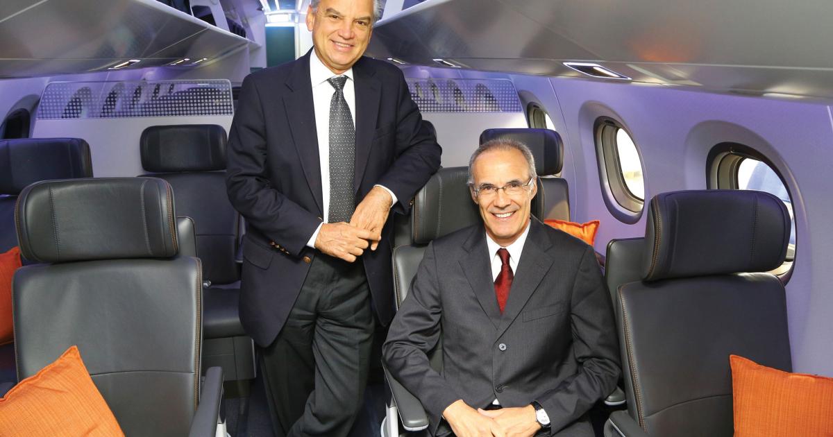 Affonso is pictured below (right) with Paulo Cesar de Souza e Silva, president and CEO of Embraer.