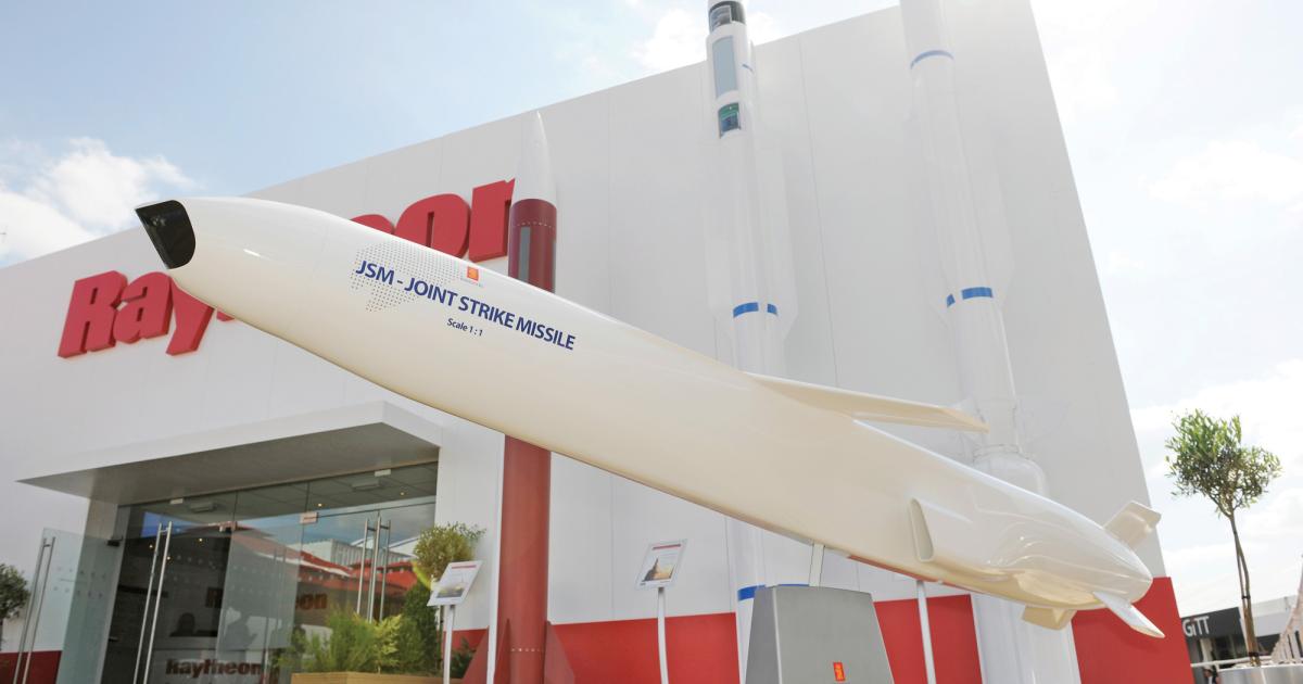 Kongsberg’s Joint Strike Missile is sized to fit the internal bays of the JSF, but can be carried externally on most fighter types.