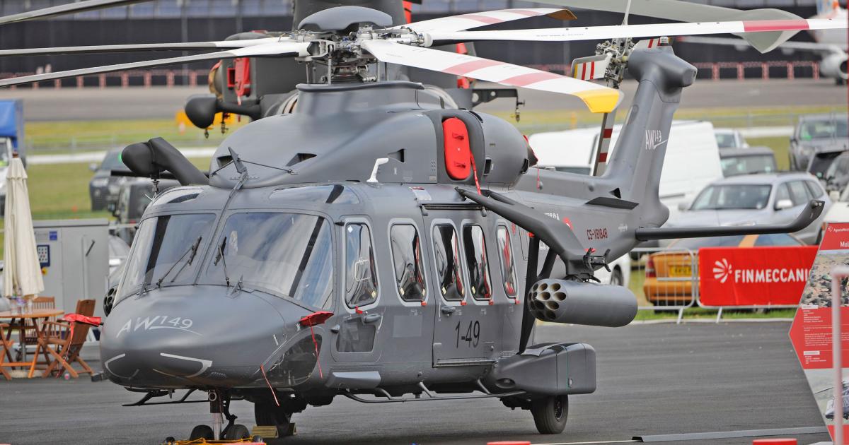 AgustaWestland’s AW149 multi-role military helicopter received military certification on July 15 from the Italian Directorate of Air Armaments (Arma Aereo). Operational tests are set to begin shortly.