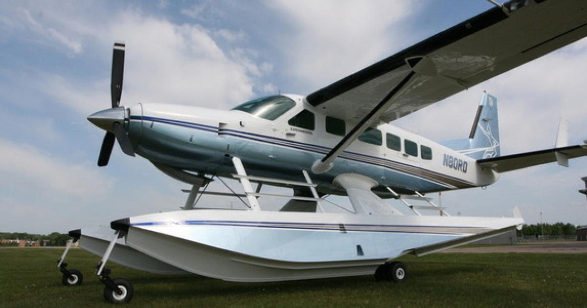 Wipline 8750 floats are pitched at the Cessna Caravan series .