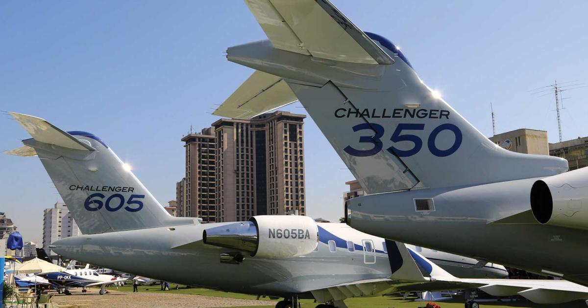 Bombardier’s Challenger 605 and 350 siblings are among four aircraft on display from the Canadian airframer. From the Learjet 75 through the Global 6000, the OEM spans a wide range of mission-specific needs for operators in the region. Photo: David McIntosh