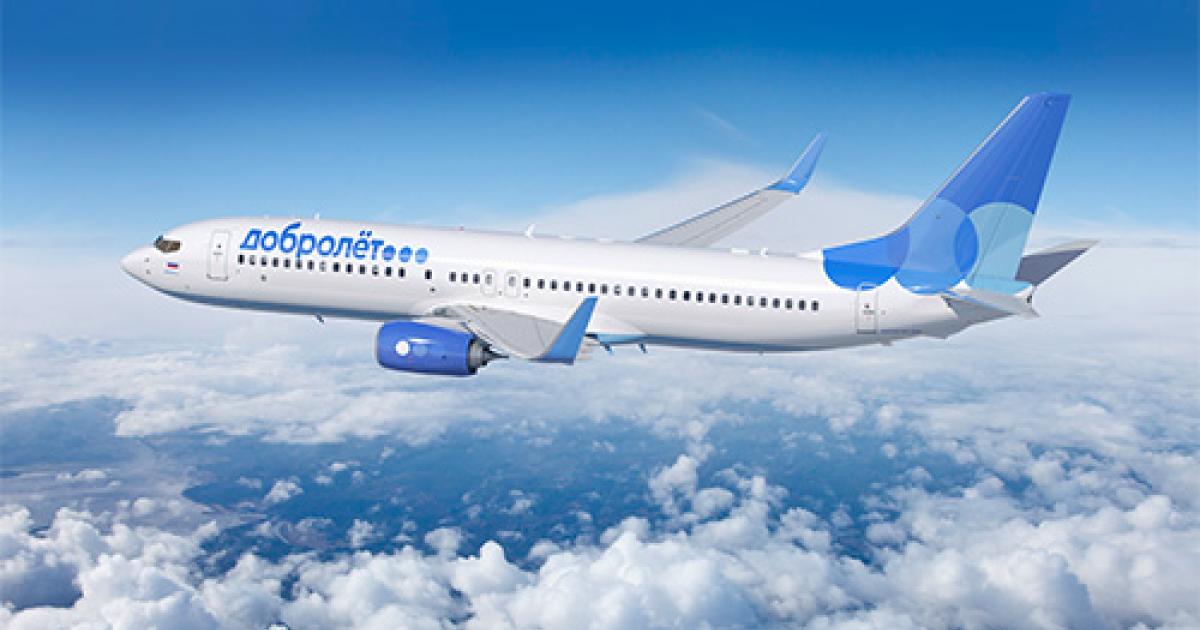 Russian low-cost carrier had planned to expand its fleet of leased Boeing 737-800s. [Photo: Dobrolet]