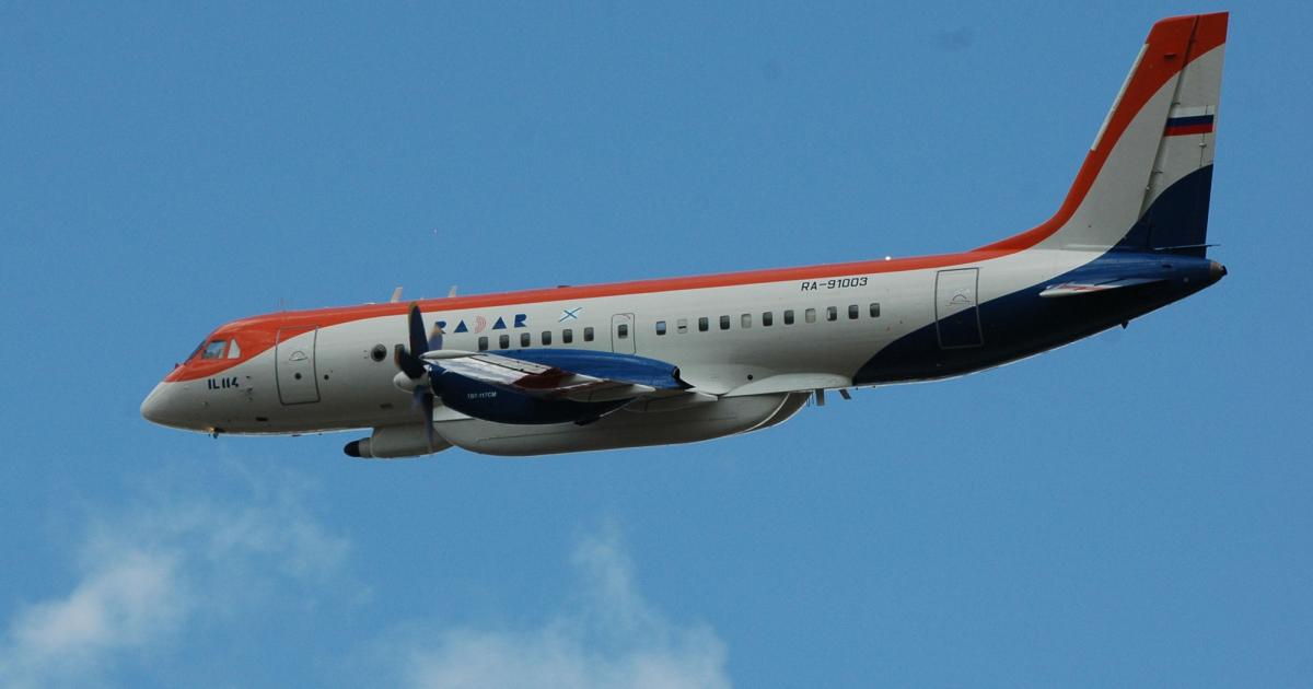 The only Il-114 currently flying is this radar testbed. (Photo: Vladimir Karnozov)