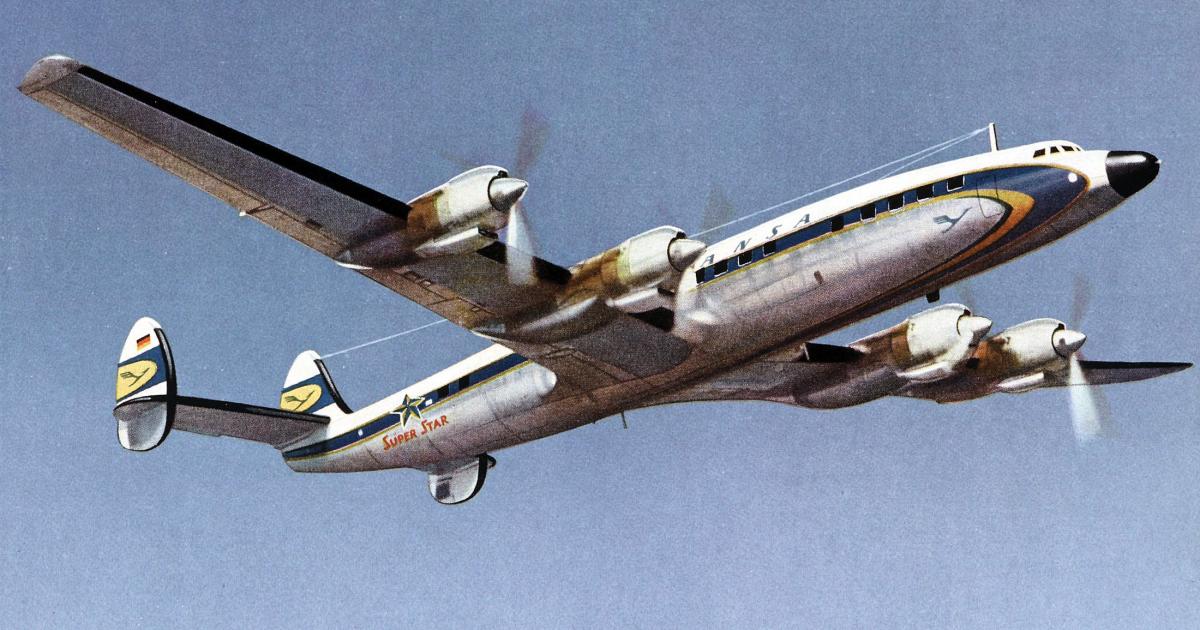 The Lockheed L-1649A “Super Star” Constellation became Lufthansa’s flagship in 1958.