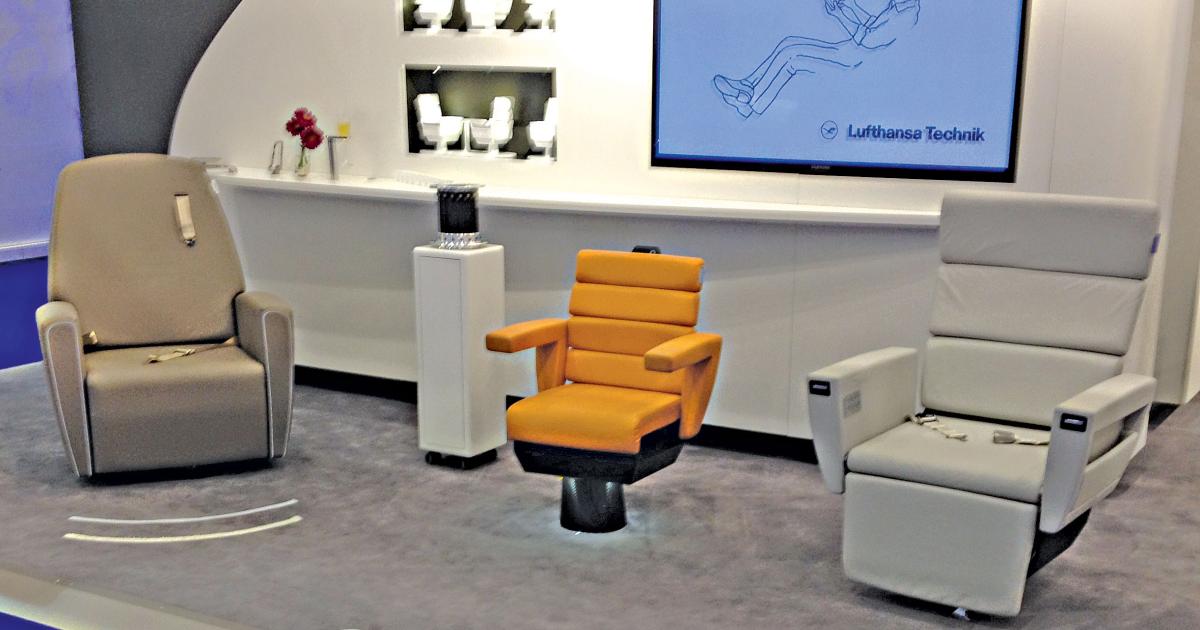 Soft-launched at EBACE in March, Lufthansa Technik’s new line of seats is ready for prime time at NBAA.