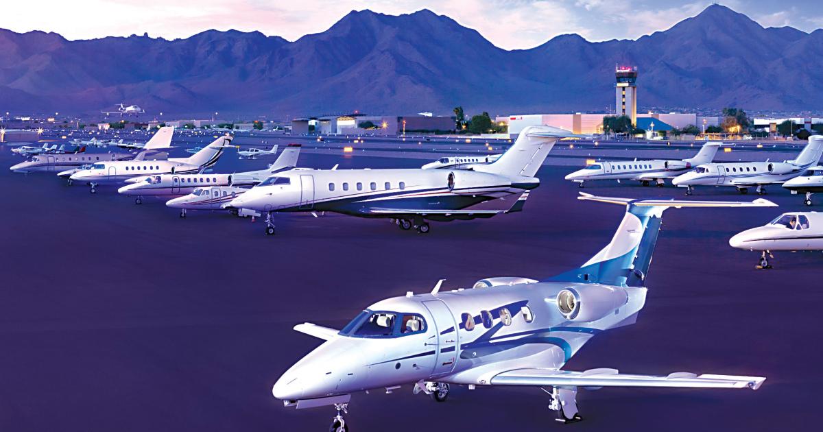 Scottsdale Municipal Airport is accustomed to heavy bizav traffic associated with high-profile local events. 
