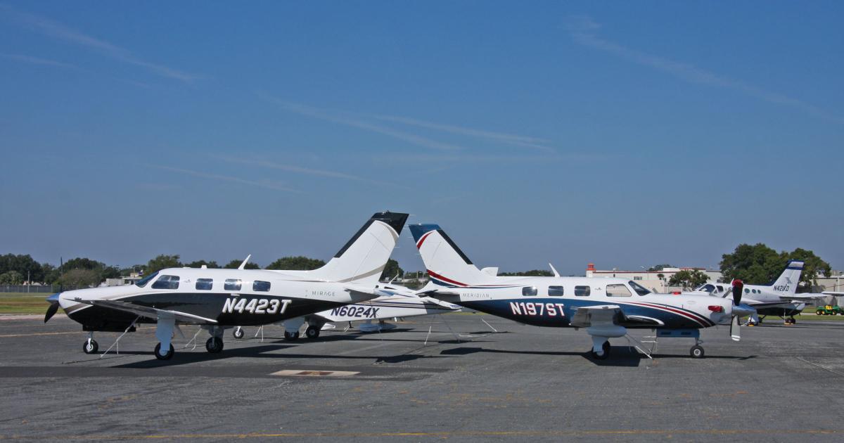 Piper’s PA-46 M-Class, including the piston Mirage  (left), and turboprop Meridian (right) have received certification from the Civil Aviation Administration of China.