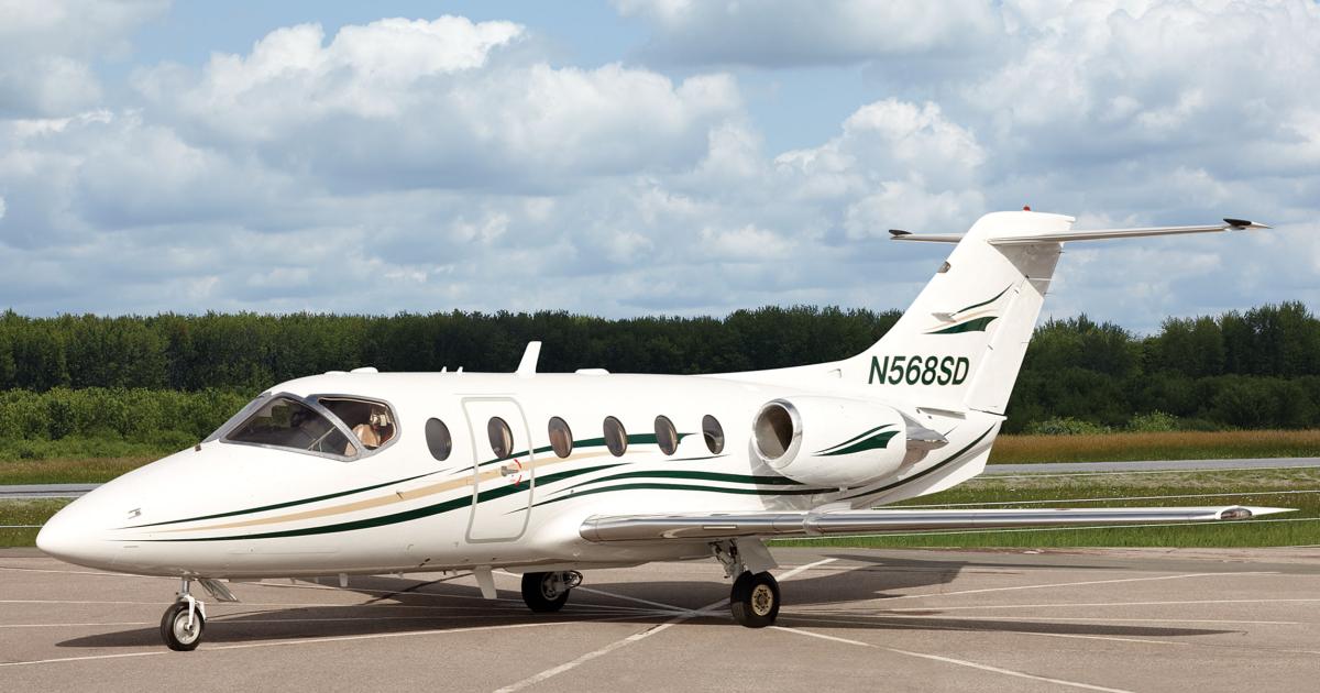 The NARA panel will focus on how emerging new technology affects the values of capable, but aging aircraft, such as this 1992 Beechjet 400A.