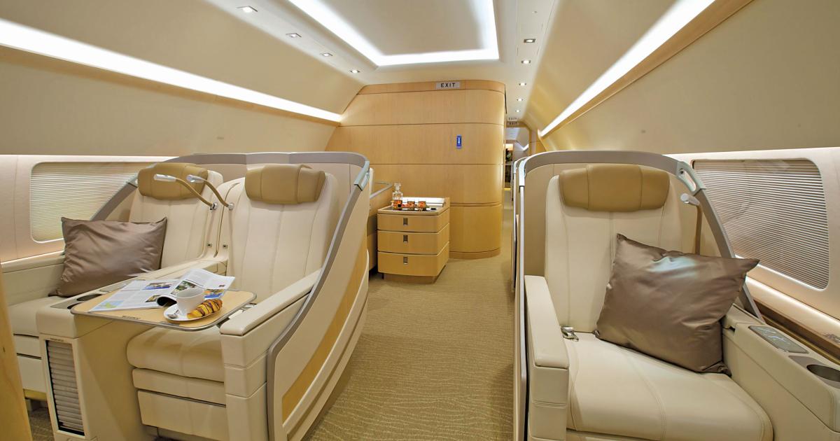 Comlux recently delivered a refurbished Boeing Business Jet to a customer in China. It features new-design passenger seats from Iacobucci.