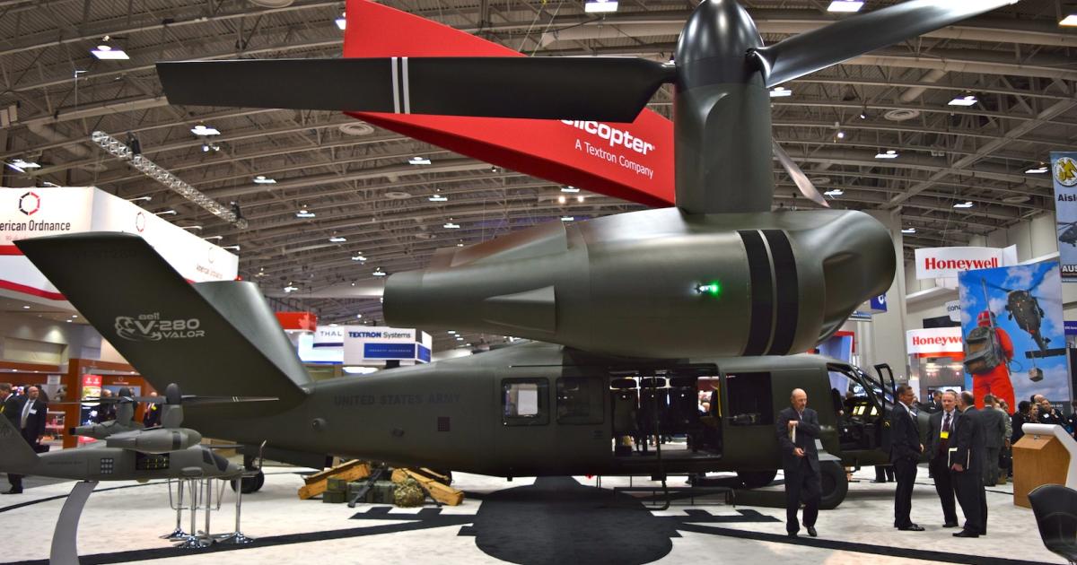 Bell displayed a full-scale mockup of the V-280 Valor at the Association of the U.S. Army annual meeting in Washington, D.C. (Photo: Bill Carey)