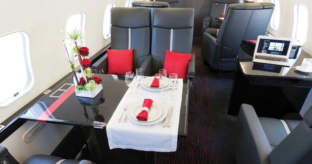 Amac has just finished an extensive refurbishing of this Bombardier Global Express aircraft.