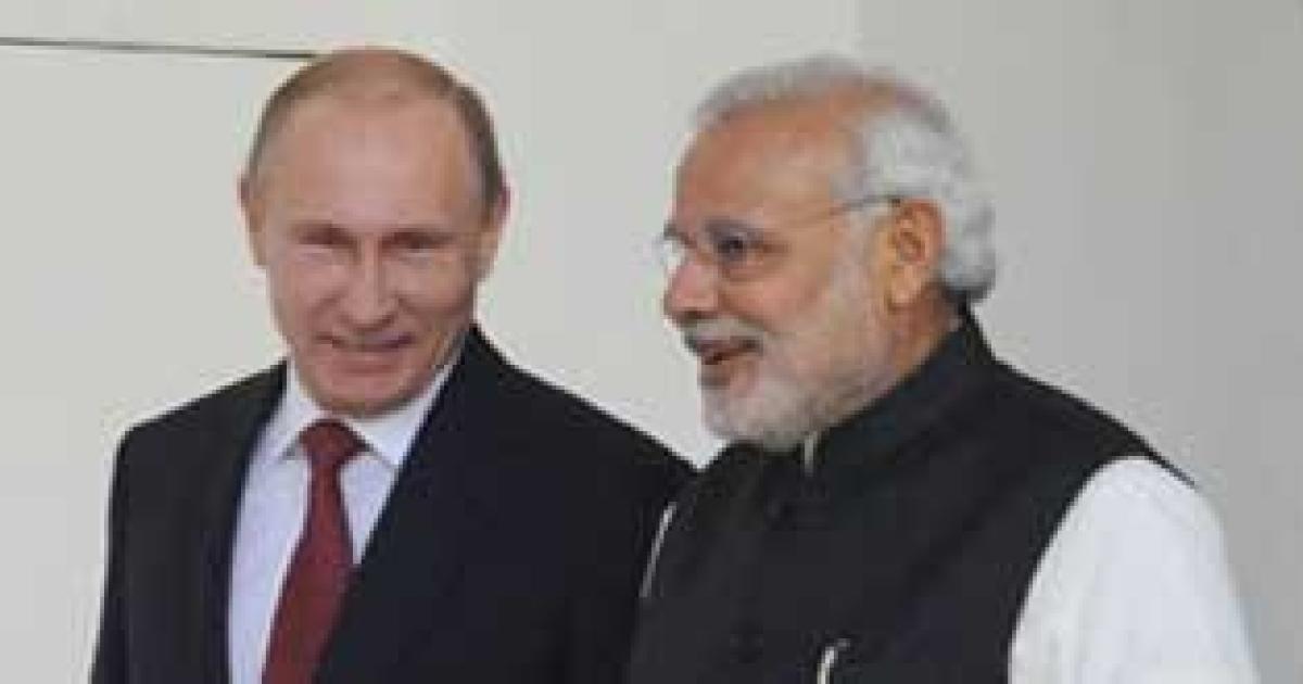 Russian president Vladimir Putin and Indian Prime Minister Narendra Modi. (Photo: Indian Prime Minister’s Office)