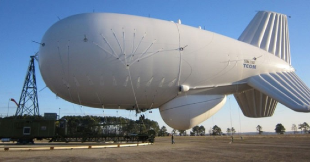 A TCOM aerostat in the 55-meter class will provide air and maritime surveillance in Singapore. (Photo: MINDEF Singapore)