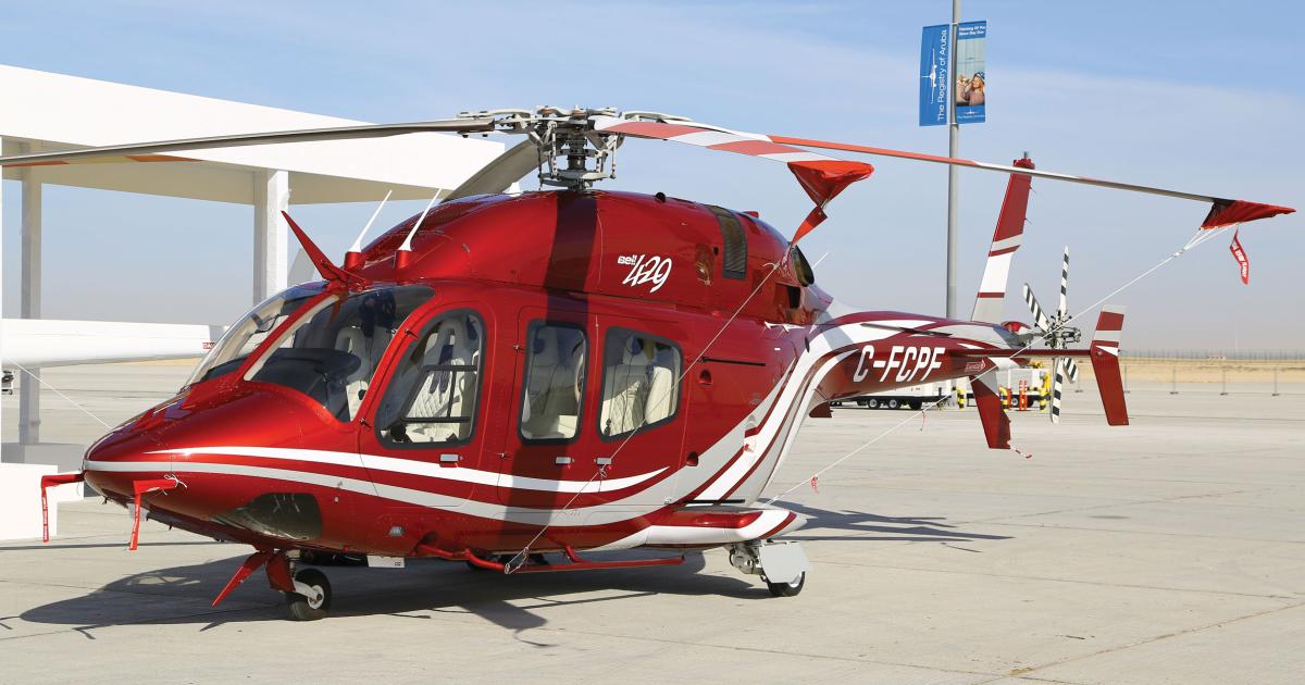More than half of the Bell 429 light twins delivered have been configured for corporate VIP operations. Photo: David McIntosh
