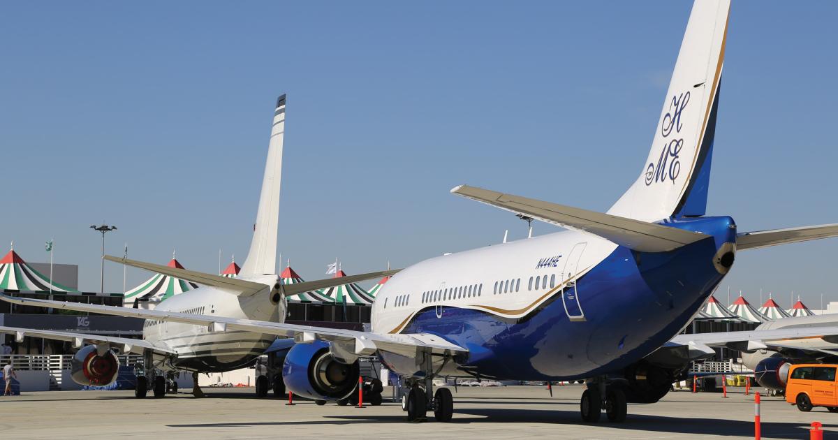 Among Scheme Designers’ Middle East customers is Royal Jet, the aircraft charter division of the UAE Presidential Flight Authority, co-owned by Abu Dhabi Aviation. Scheme Designers is responsible for the paint scheme on the Royal Jet BBJ on display here at MEBA.