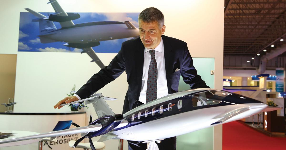 Piaggio Aerospace CEO Carlo Logli announced EASA certification for the Avanti Evo. Photo: David McIntosh