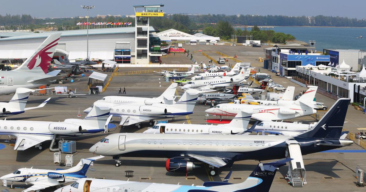The static display at the next Singapore Airshow in 2016 have a dedicated business aviation section known as the Business Aviation Zone.