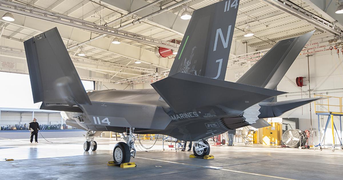 The 36th F-35 delivered in 2014 was CF-19, the U.S. Marine Corp's first F-35C carrier variant. (Photo: Lockheed Martin)